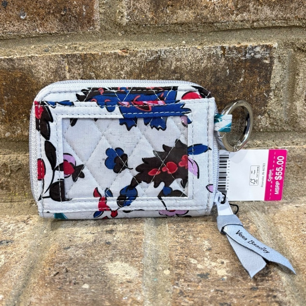 NWT Vera Bradley Petite Zip Around Wallet In Vineyard Floral - Picture 2 of 4